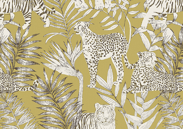 Tropical Wildcats, Old Gold - Twist&Fit Roller Blind - Image 6